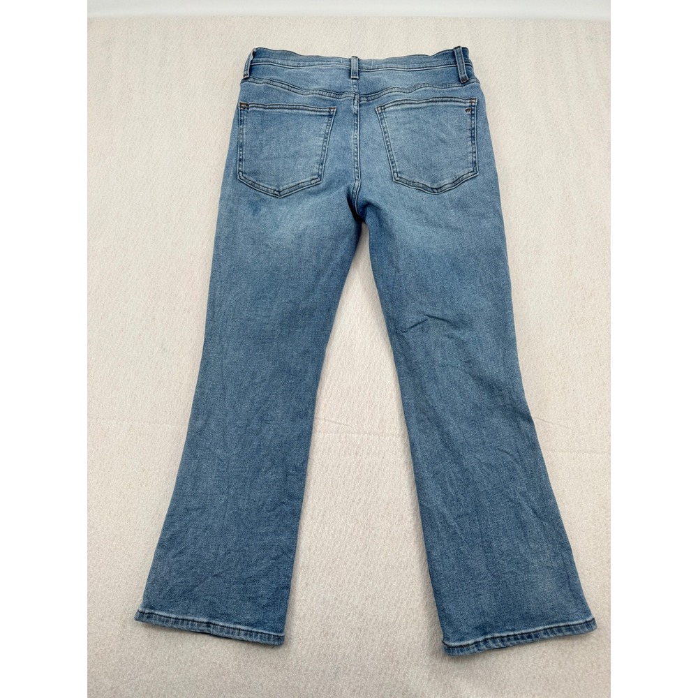 Madewell Mid-Rise Kick Out Jeans Womens 30 (32x26) Blue Light Wash Stretch Denim - Picture 5 of 11